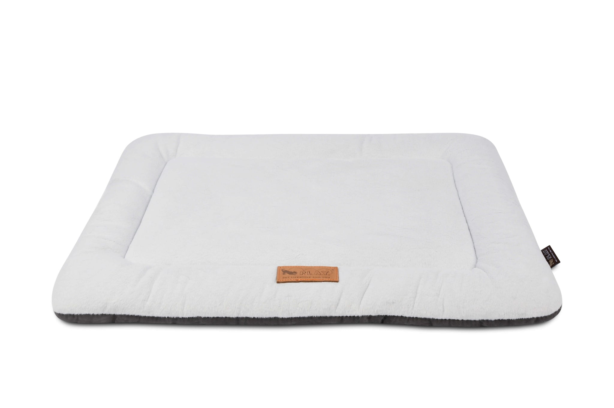 P.L.A.Y. Coastal Series Chill Pad in light grey, perfect for pets to relax in any room or on the go, ultra-soft and durable.