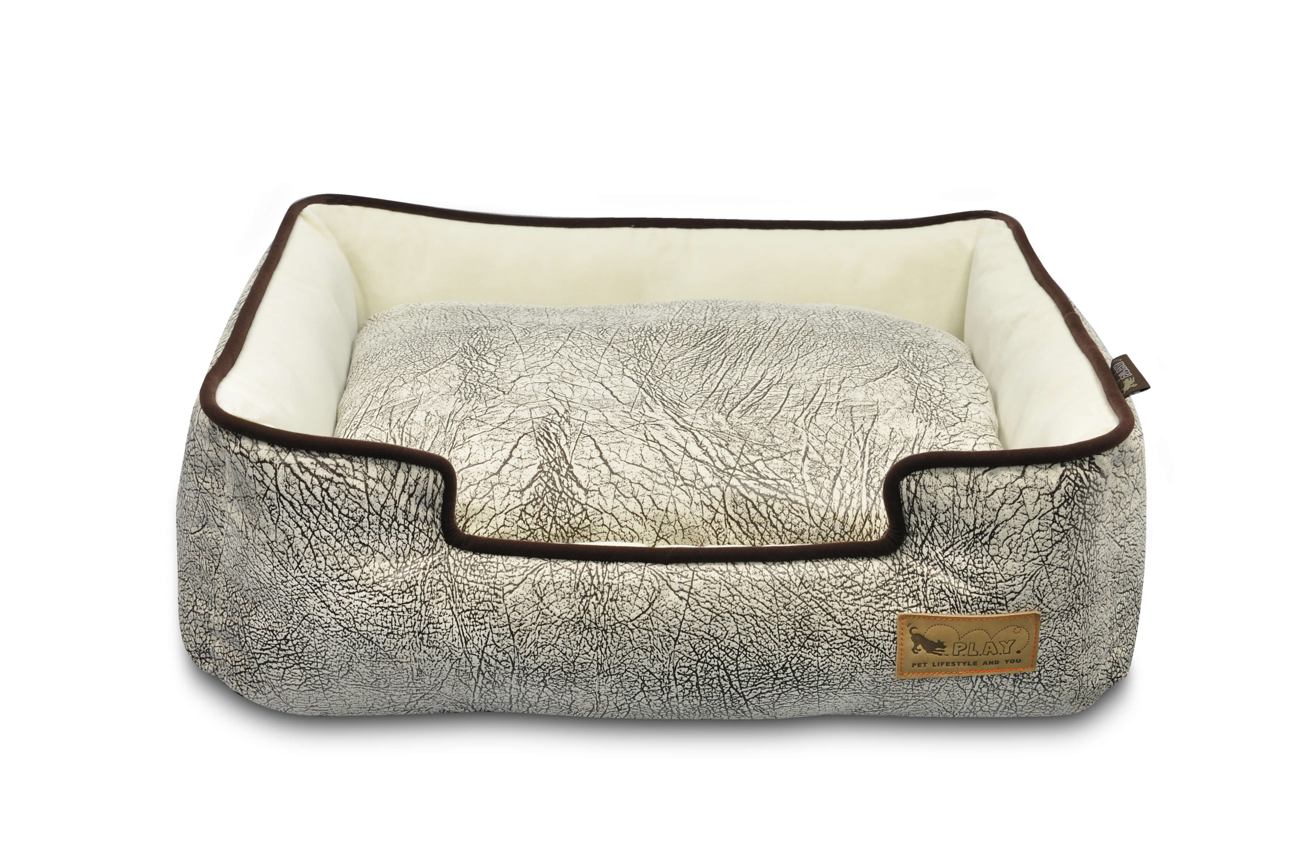 P.L.A.Y. Savannah Lounge Bed with raised sides and soft microsuede fabric designed for comfort and durability