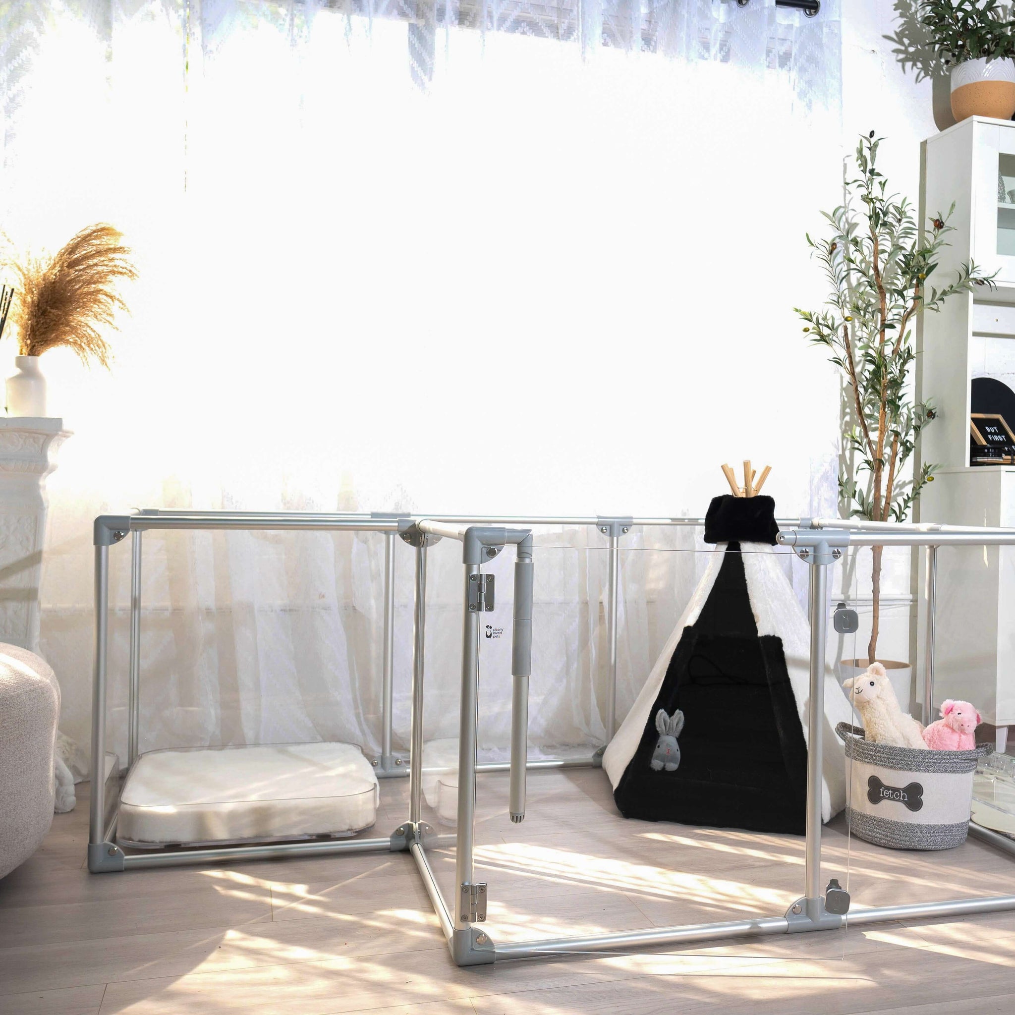 Modern acrylic pet bed and luxurious pet bed teepee in pet pen