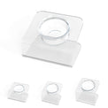 Modern Acrylic Glass Bowl Feeders, Angled Style, Single Bowl, SMALL - (Unused Return)