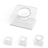 Modern Acrylic Glass Bowl Feeders, Angled Style, Single Bowl, SMALL - (Unused Return)