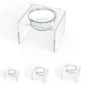 Modern Acrylic Glass Bowl Feeders, Standard Style, Single Bowl, MEDIUM - (Unused Return)