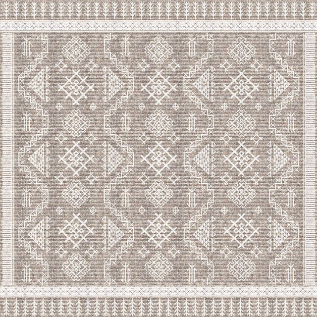 Murren vinyl mat with geometric pattern, perfect for adding style to your pet's space while ensuring durability.