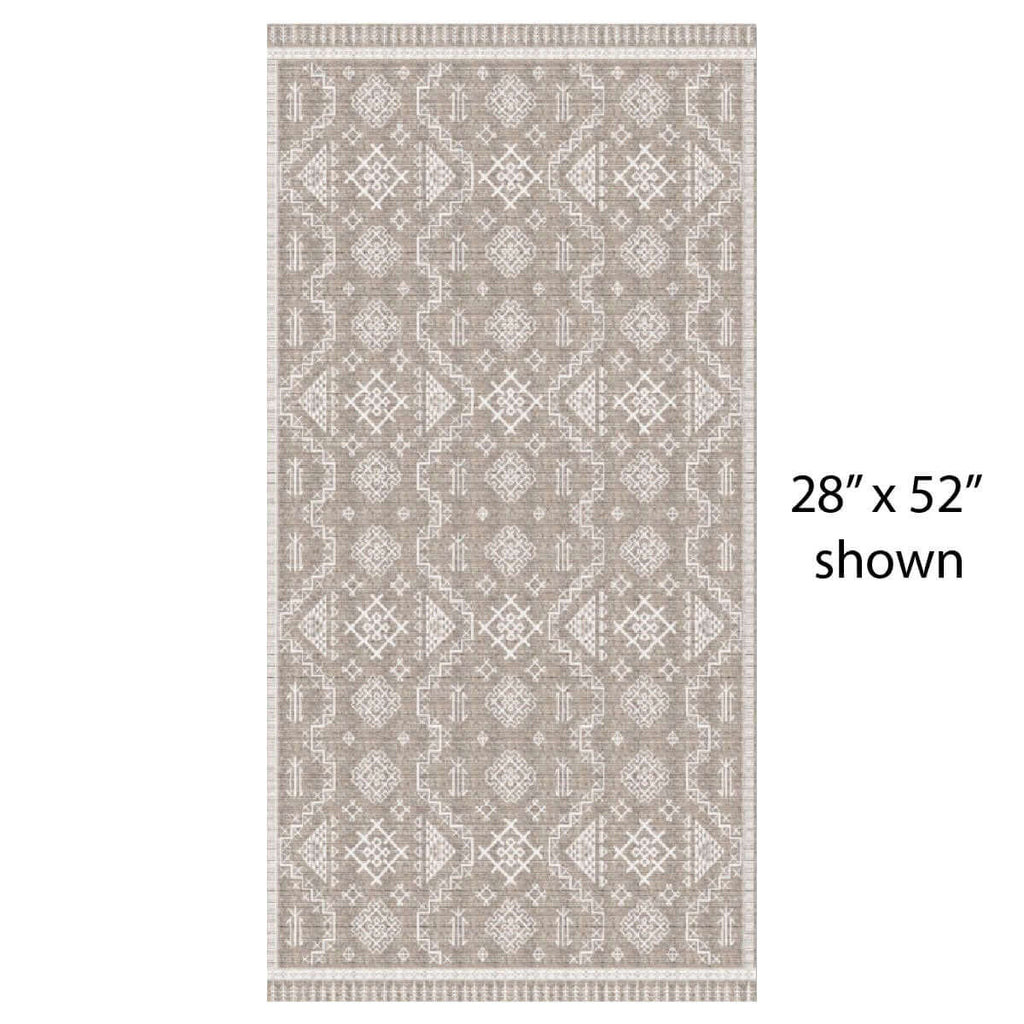 Murren vinyl mat in a geometric pattern, size 28"x52", ideal for pet enclosures and modern home decor.