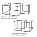 Lucidium Pen 36" Tall 2 ft. Add-On Kit, GUNMETAL - (Unused Return)