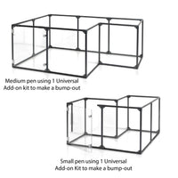 Lucidium Pen 36" Tall 2 ft. Add-On Kit, GUNMETAL - (Unused Return)