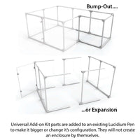Lucidium Pen 36" Tall 2 ft. Add-On Kit, GUNMETAL - (Unused Return)