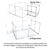 Lucidium Pen 27" Tall 2 ft. Add-On Kit, GUNMETAL (Unused Return)