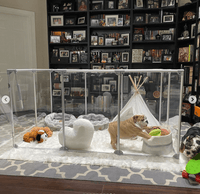 36" Tall Large Lucidium Pet Pen, GUNMETAL (Unused Return)