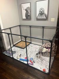36" Tall Large Lucidium Pet Pen, GUNMETAL (Unused Return)