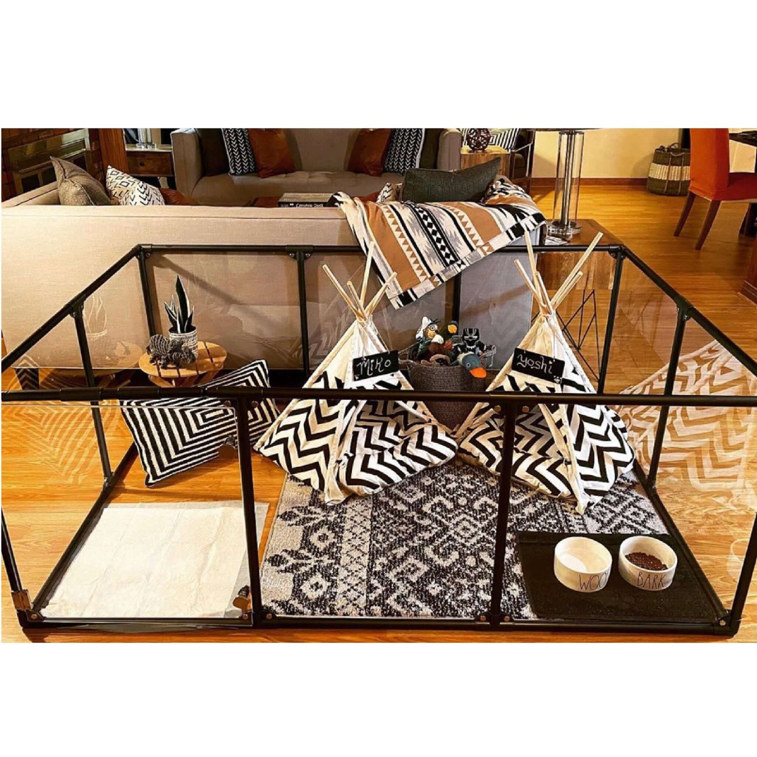 27" Tall Large Lucidium Pet Pen, SILVER (Unused Return)