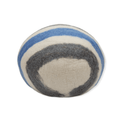 Felt Cat Cave, White with Gray and Blue Stripes